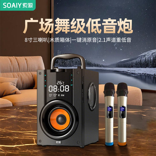 索爱Q22 蓝牙音响高音质音箱无线家用客厅店铺专用大音量k歌户外 - 图0