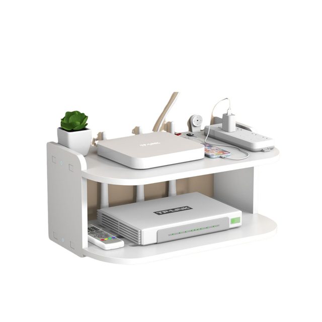 Router placement rack wifi storage box wall storage rack without punching wall-mounted TV set-top box bracket