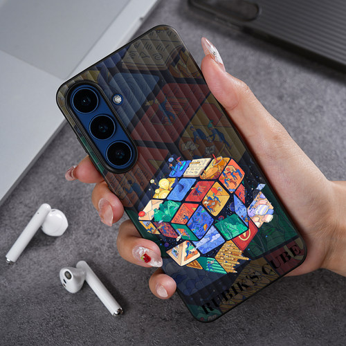 魔方手机壳适用三星Galaxy S25 Plus磨砂Ultra新款半透明旅行箱壳s24超薄情侣男女高级感不会撞壳简约时尚 - 图2