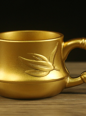 铜之心黄铜茶杯中式通用