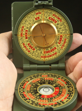 八卦二寸凤水三合综合盘寻龙罗盘