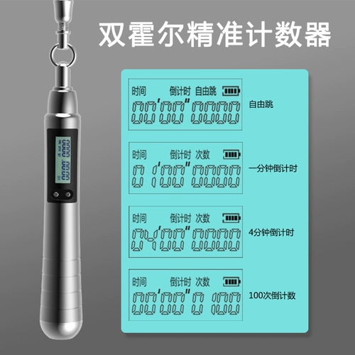 Умная спортивная профессиональная электронная стальная проволка для спортзала для похудения для взрослых, скакалка для обучения математике