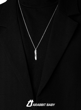 许愿石嘻哈项链潮ins高街钛钢配饰