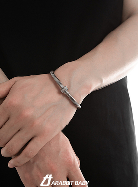 男女钛钢嘻哈手镯手环手链