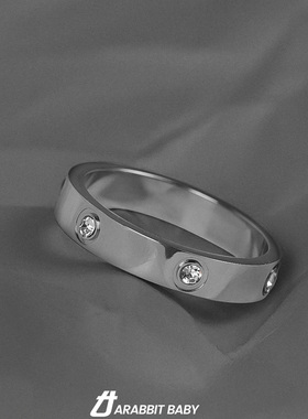 爆款玫瑰金18k女指环钛钢轻奢