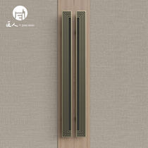 Chinese style light extravagant door handle ancient bronze color glass door handle Wooden Door Armrest Custom Aluminum Alloy Handle