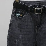 Демисезонные джинсы, штаны, модные эластичные леггинсы, высокая талия, свободный крой