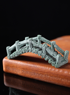 仿真小石桥摆件拱桥摆设装饰复古