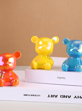 新款创意可爱迷你暴力熊陶瓷摆件