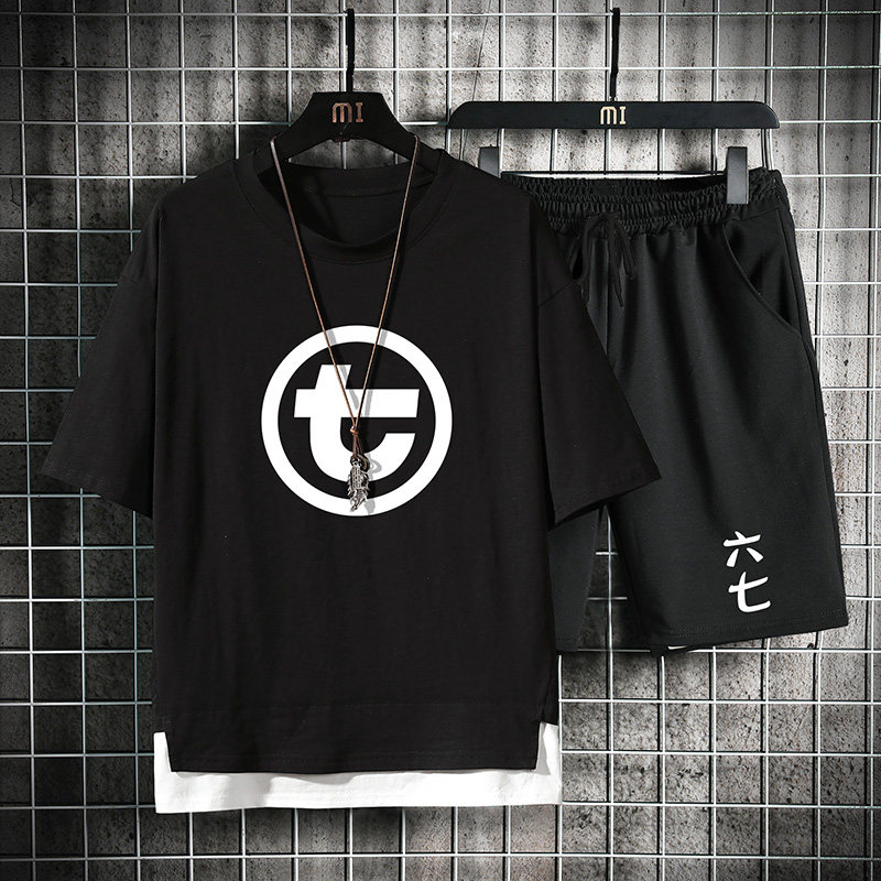 夏季宽松休闲简约青少年学生睡衣 格迪格奈睡衣/家居服套装