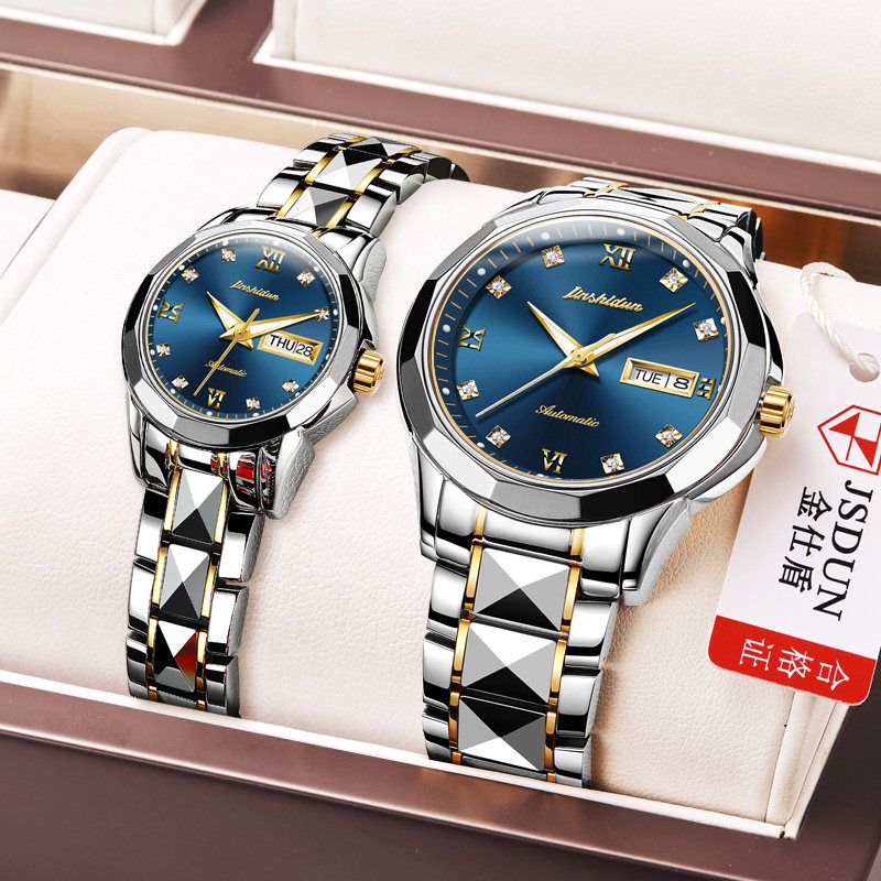 瑞士正品情侣款机械表简约一对表 欧利时仟锐国产腕表