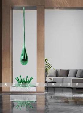 水滴雕塑玻璃钢客厅玄关电视柜悬挂装饰品摆件家居饰品装置艺术品