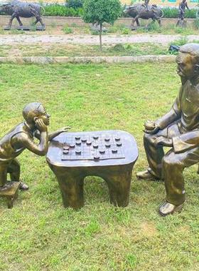 玻璃钢雕塑摆件定制户外大型仿铜人物广场铸铜雕像园林景观落地