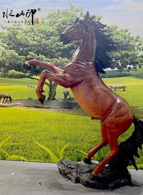 仿真马摆件玻璃钢骏马动物大型雕塑户外草坪庭院子装饰公园林景观