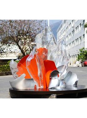 售楼处酒店大堂商场透明树脂玻璃钢雕塑摆件艺术装饰品定制