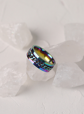 原创淬火戒指男潮流个性