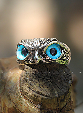 猫头鹰戒指男潮轻奢女时尚个性