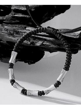 竹节手链男款节节高升编织手绳手饰男士编绳男生饰品高级感平安