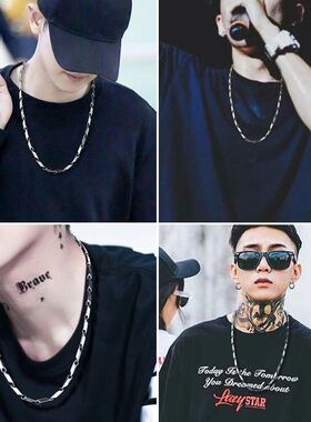 钛钢菱形朋克街头ins冷淡风项链