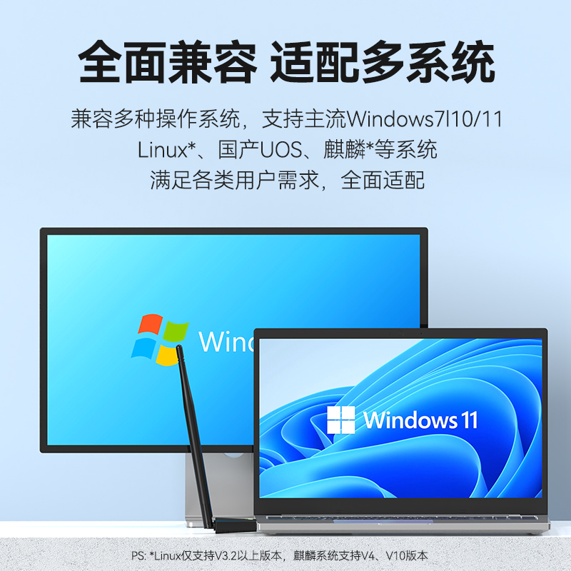 免驱动WiFi6无线网卡USB增强台式机笔记本电脑随身wifi发射器接收器即插即用300m迷你网络信号无限连接-图0