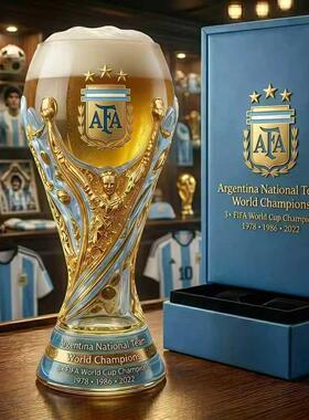 跨境新款新款热销2026年威士忌酒杯纪念杯世界杯冠军奖杯啤酒杯