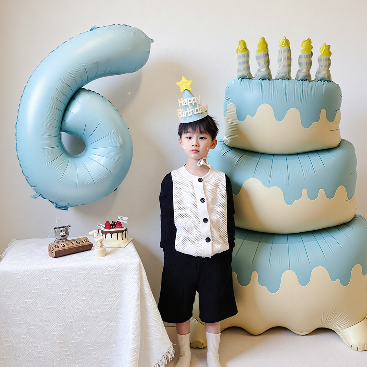 站立蛋糕气球蓝色数字生日布置场景装饰男孩氛围感5周岁3拍照道具,淘宝优惠券,粉丝福利购,淘宝优惠卷