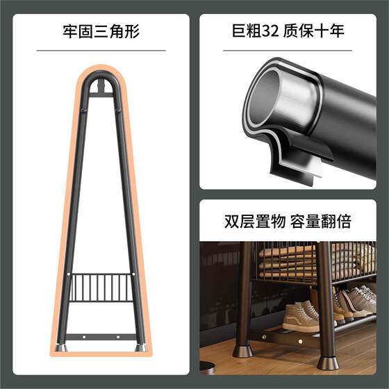 Floor-standing clothes rack, bedroom coat rack, indoor clothes rack, room clothes rack, household clothes drying rack, bold and thickened