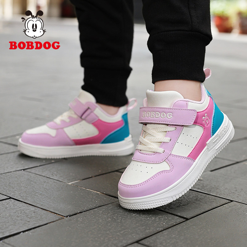 巴布豆女童鞋子2025秋冬季新款皮面防水男童鞋高帮板鞋儿童运动鞋,淘宝优惠券,粉丝福利购,淘宝优惠卷