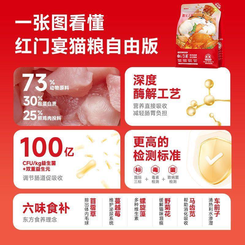 宠王府红门宴自由版猫粮营养成幼猫小猫平价款鲜肉全价猫咪主粮,淘宝优惠券,粉丝福利购,淘宝优惠卷