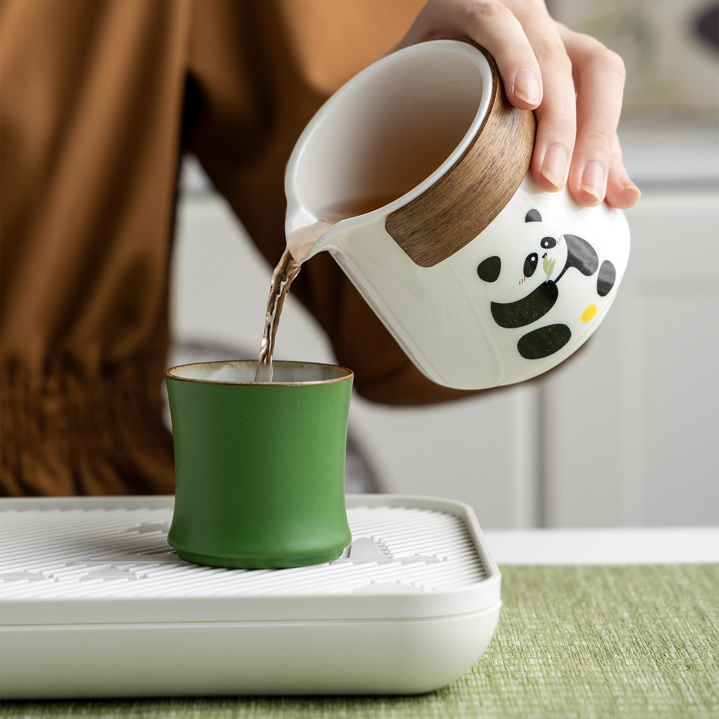 熊猫旅行功夫茶具茶杯套装便携式泡茶壶快客杯商务伴手礼定制logo,淘宝优惠券,粉丝福利购,淘宝优惠卷