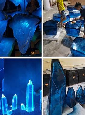 透明环氧树脂工艺饰品摆件大型不锈钢鹿景观玻璃钢雕塑厂家定制做