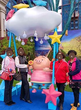 网红爱心云朵座椅玻璃钢摆件户外景区打卡拍照雕塑售楼处绿地小品