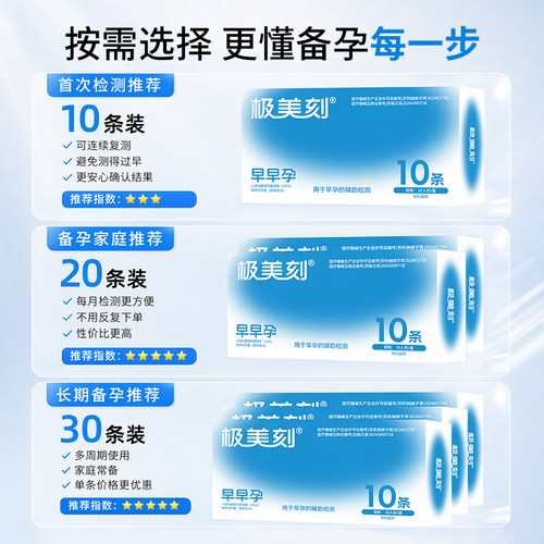 极美刻验孕试纸早孕测怀孕试纸验孕早早孕精准测试提前一周测hcg - 图0