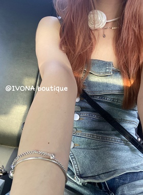 IVONA【甜欲玫瑰】原创纯手工丝绸choker项圈春夏手腕花绑带项链