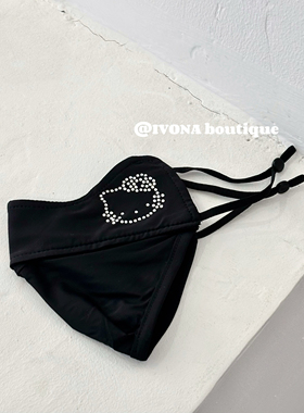 IVONA【防晒小猫^】美美过夏天 手工diy烫钻吸睛可爱少女口罩面罩