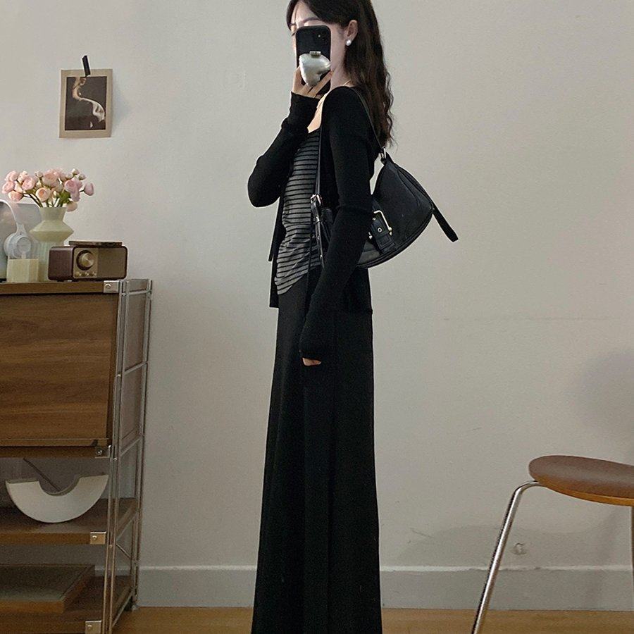 实拍~大码女装“奥利奥千层”微胖mm松弛感条纹吊带开衫半裙套装,淘宝优惠券,粉丝福利购,淘宝优惠卷