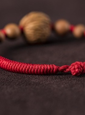本命年红绳宝宝男桃木婴儿童女桃核手链手串压防孕妇龙吓随身饰品