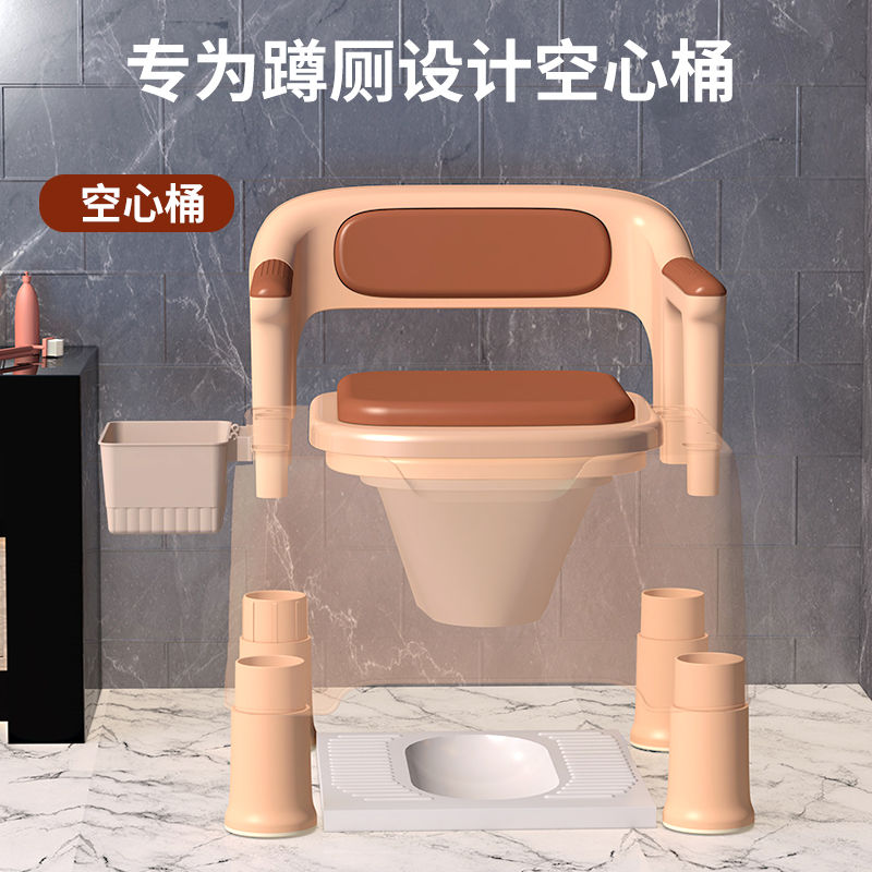 老人坐便c器成人家用可移动马桶孕妇老年人便携室内防臭便盆坐便 - 图1
