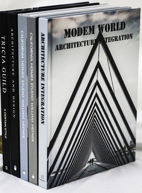 现代简约建筑装饰书样板间别w墅办公室书架书房桌面摆件拍摄道具