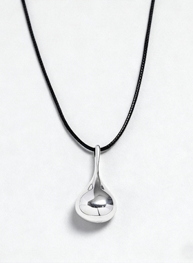 小众设计水滴吊坠项链长款
