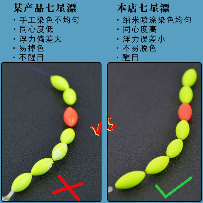 七星漂双钩线组主线传统钓成品钓鱼线高灵敏度7星浮漂全套散装-图2