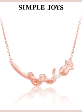 纯银优雅温柔玫瑰时尚情侣锁骨链