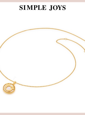 牛年礼物生肖白贝母圆盘情侣项链