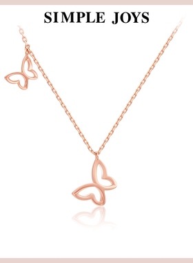 simplejoysins少女18k金钻石项链