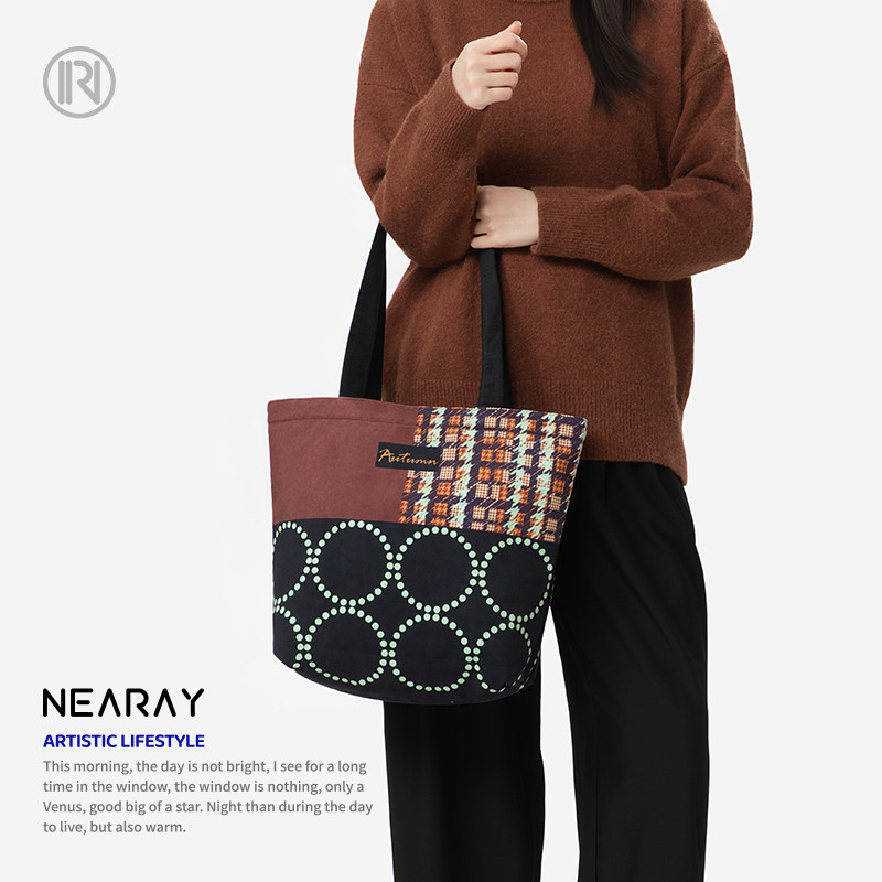 新款大容量单肩包韩系慵懒拉链帆布包复古百搭通勤托特包包女AC79,淘宝优惠券,粉丝福利购,淘宝优惠卷