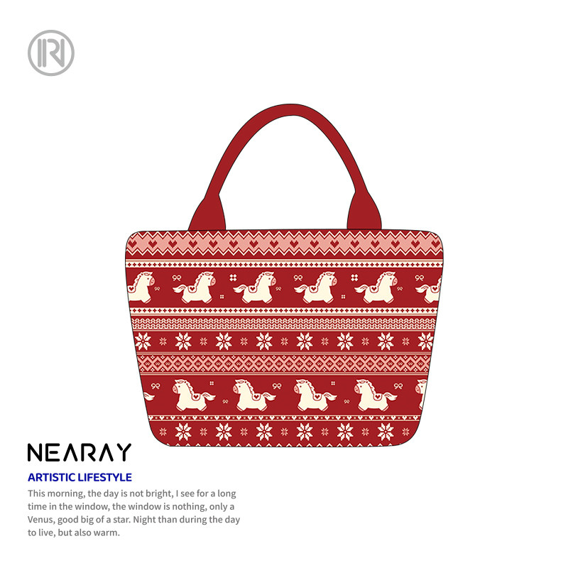 2026新款费尔岛小马帆布包包女日常逛街轻便大容量拉链手提包Q348,淘宝优惠券,粉丝福利购,淘宝优惠卷