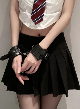 玩具手铐毛绒皮革手铐剧本杀游戏道具手链皮质脚铐