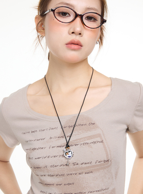 小熊爱心项链朋克铆钉毛衣链