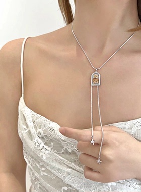 NiceMood卡牌小熊珍珠项链