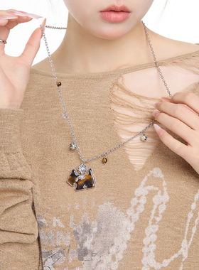 雏菊西高地小狗项链辣妹毛衣链